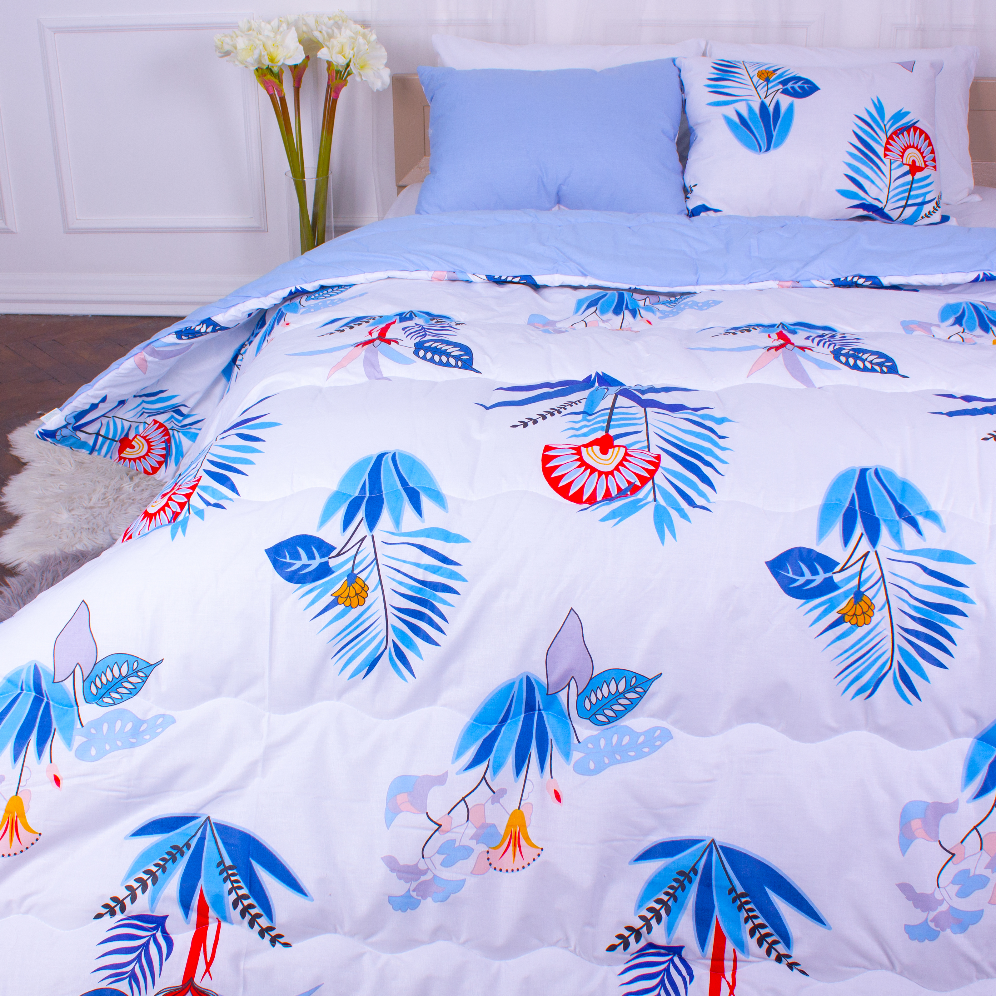 Набор шерстяной MirSon №5117 Сolor Fun Line Paradise Зимний: одеяло, 240х220 см + подушка, 70х50 см, 2 шт. (2200006073086) - фото 6