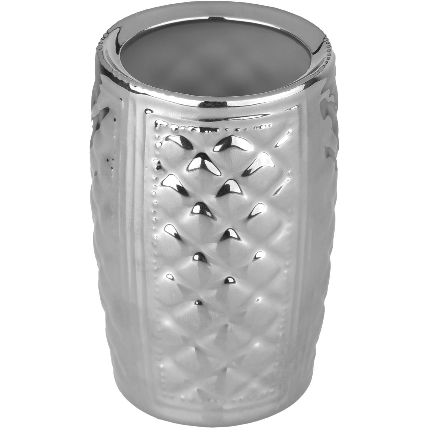 Склянка для зубних щіток Volver Blanca, 11х6.5 см, сріблястий (37021) - фото 1