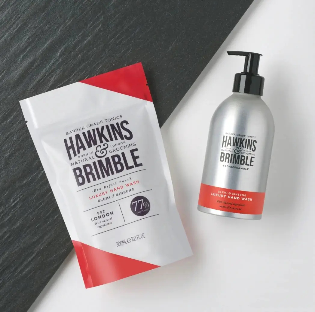 Мило для рук Hawkins & Brimble Cleansing Hand Wash Pouch 300 мл - фото 4