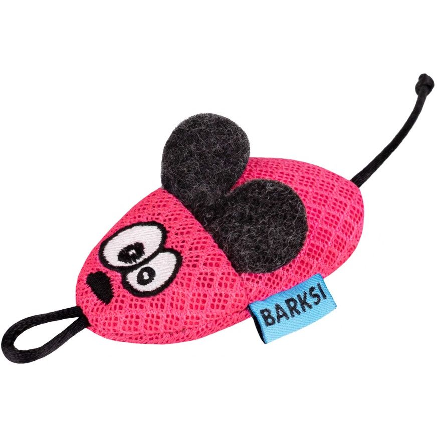 Іграшка для котів Barksi Мишка з дзвіночком 8х4 см рожева - фото 1
