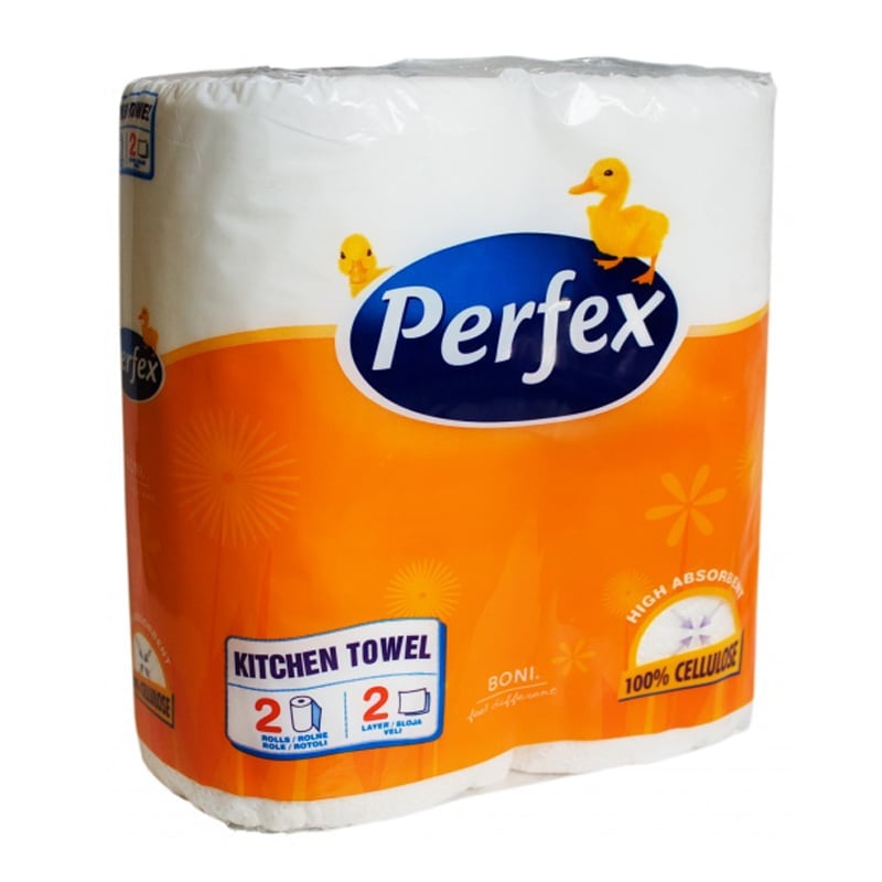 Бумажные полотенца Perfex, двухслойные, 2 рулона - фото 1