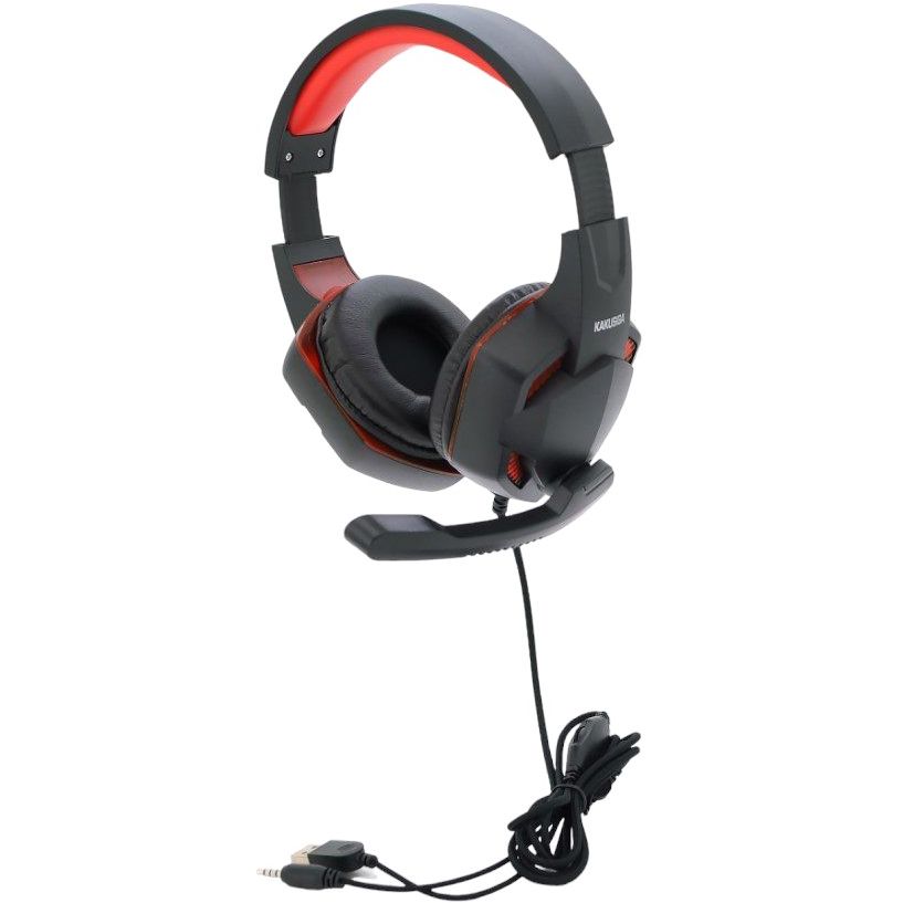 Игровые наушники iKAKU KSC-713 ZZhanhun Black/Red с микрофоном - фото 1