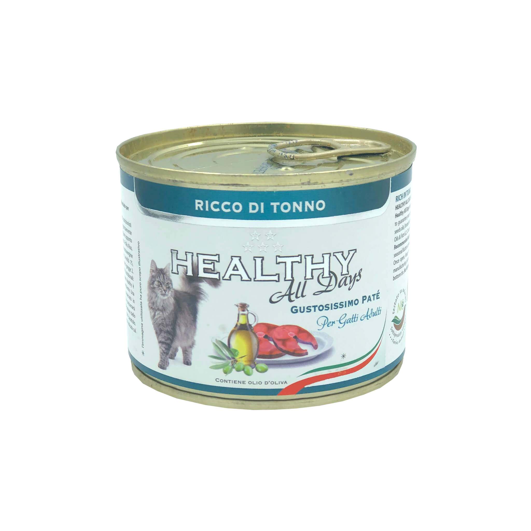 Вологий корм для котів Healthy All Days, з тунцем, 200 г - фото 1