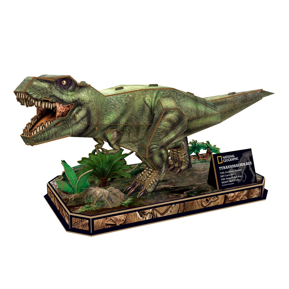 Трехмерная головоломка-конструктор CubicFun National Geographic Dino Тиранозавр Рекс (DS1051h) - фото 2