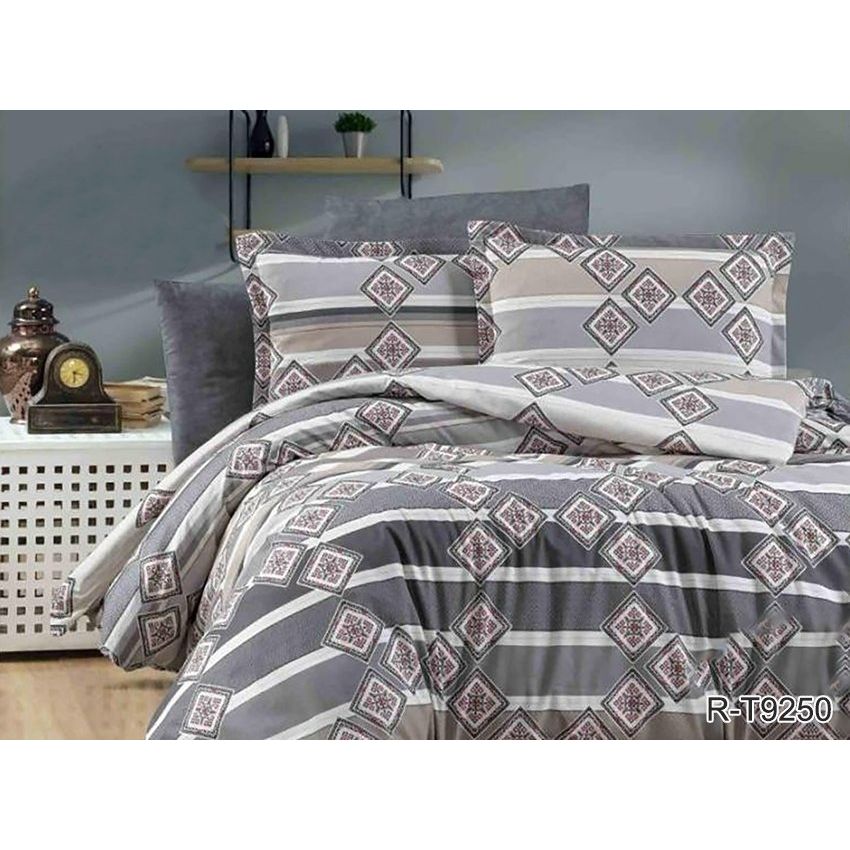 Комплект постельного белья TAG Tekstil с компаньоном Евро 000210727 (R-T9250) - фото 1
