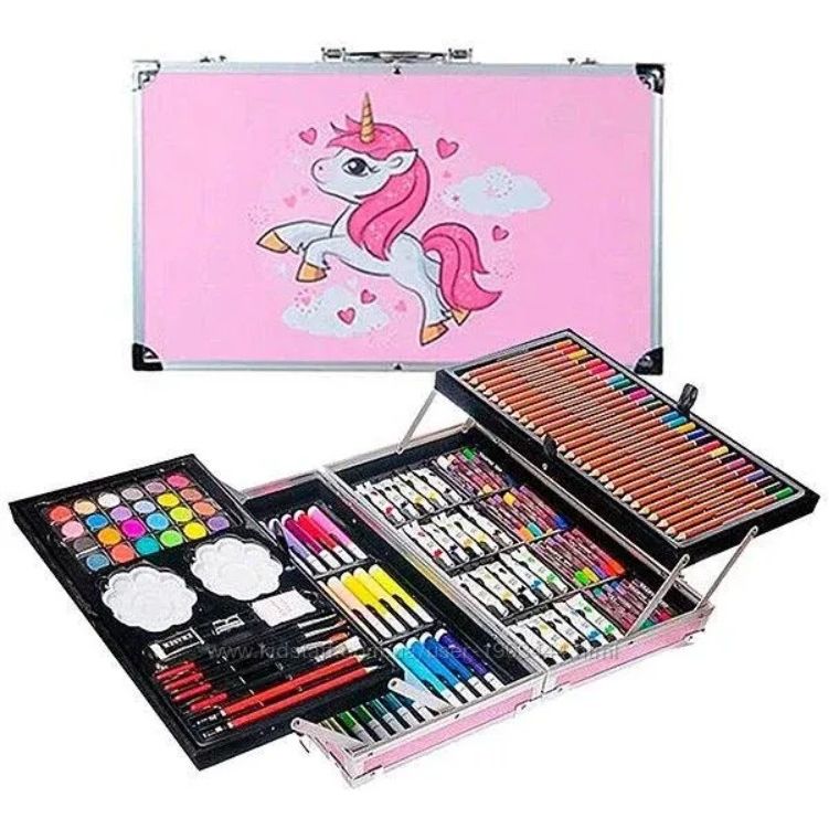 Набор для творчества и рисования Unicorn Нас5097 в чемодане 145 предметов розовый (1472935376.0) - фото 2