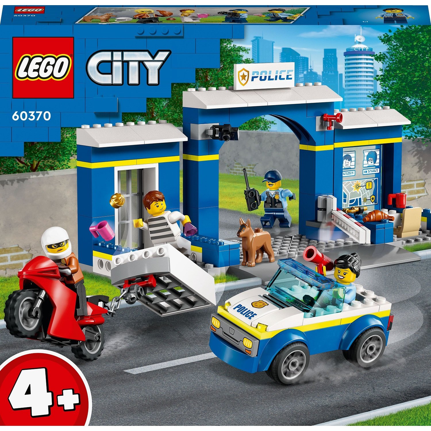 Конструктор LEGO City Переслідування на поліцейській дільниці, 172 деталі (60370) - фото 1