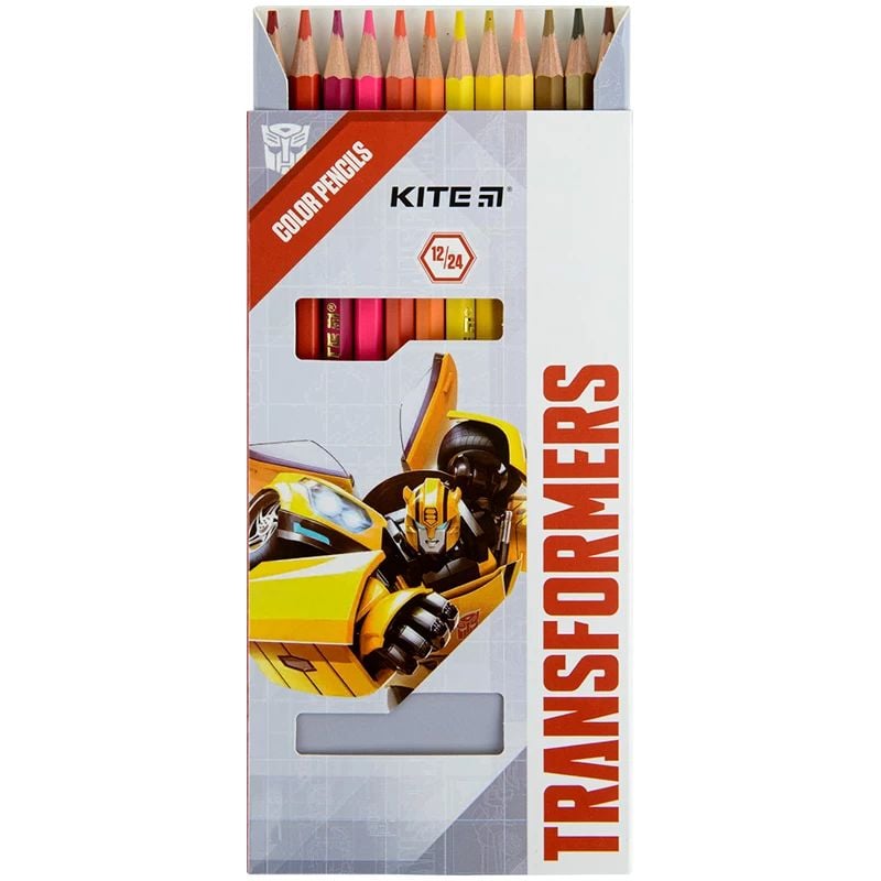 Кольорові двосторонні олівці Kite Transformers 12 шт. (TF22-054) - фото 2