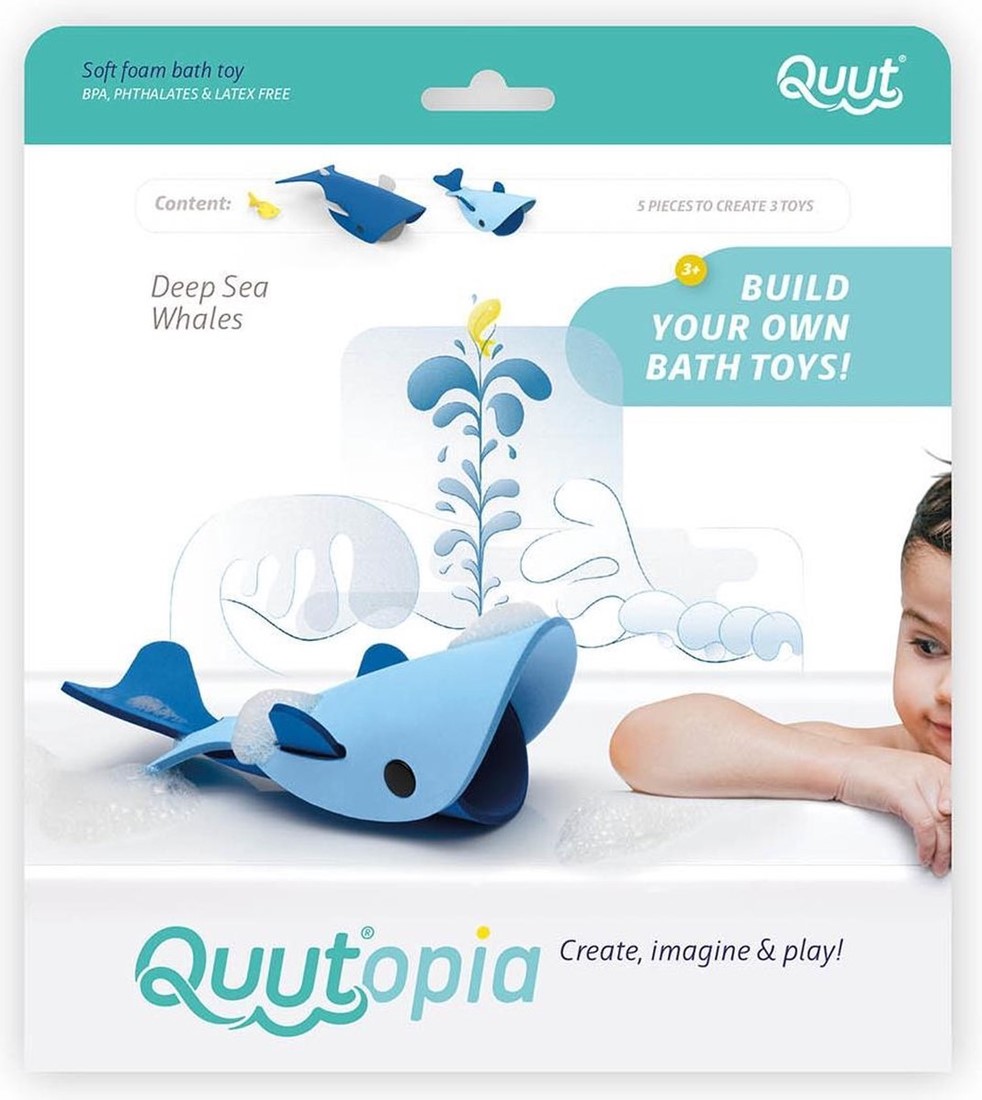 Іграшка для ванної Quut Quutopia 3D Морські кити, 5 деталей (171065) - фото 5