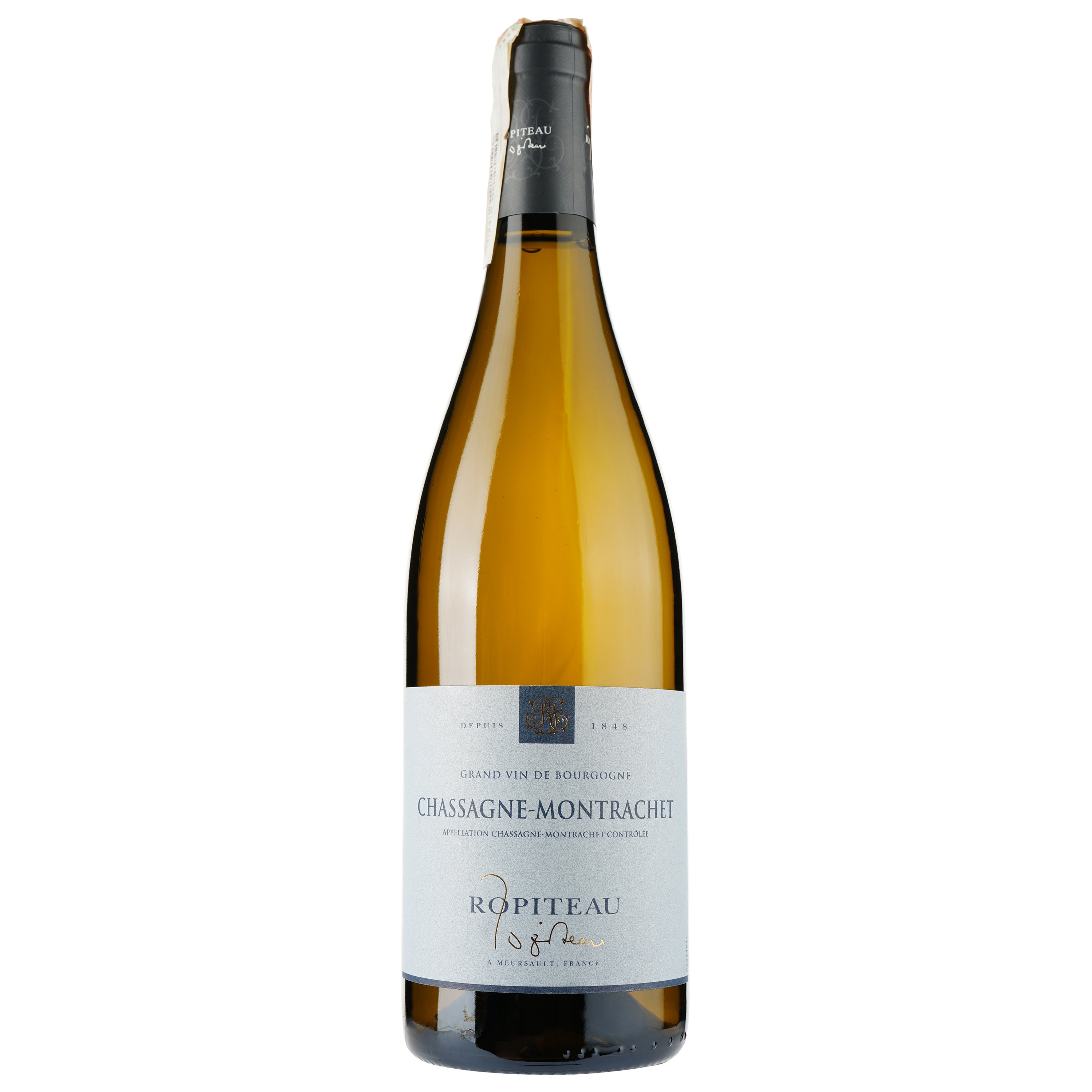 Вино Ropiteau Freres Chassagne-Montrachet, белое, сухое, 12,5%, 0,75 л - фото 1