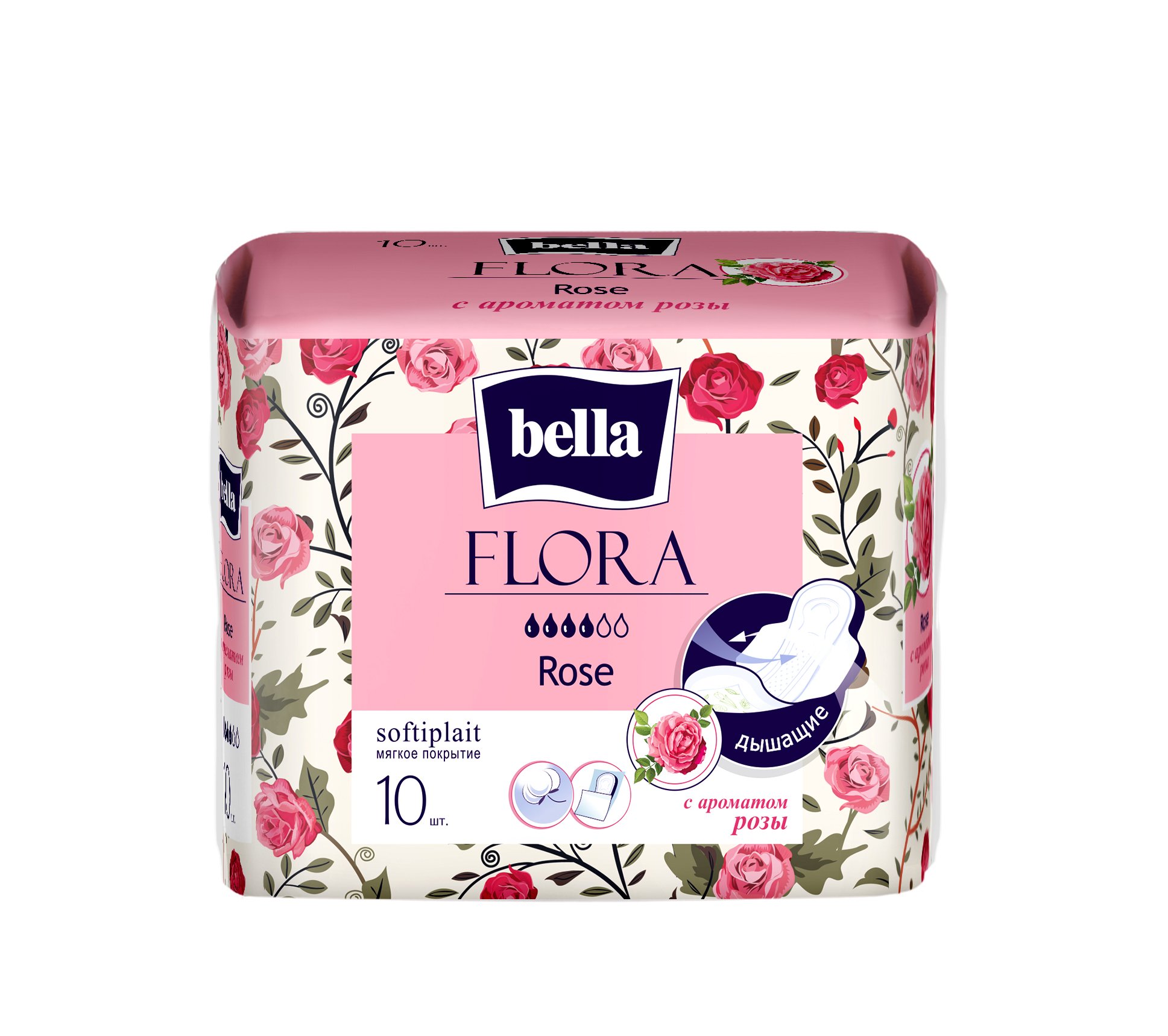 Гігієнічні прокладки Bella Flora Rose, 10 шт (BE-012-RW10-096) - фото 1