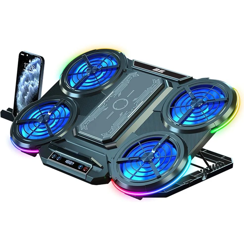 Охлаждающая подставка для ноутбука 15.6 дюймов 2E Gaming CPG008 5xFan RGB LED - фото 1