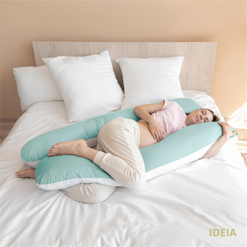 Подушка Ideia П-подібна для вагітних, 140x75x20 см, м'ятний (8-33722 м'ята/білий) - фото 9