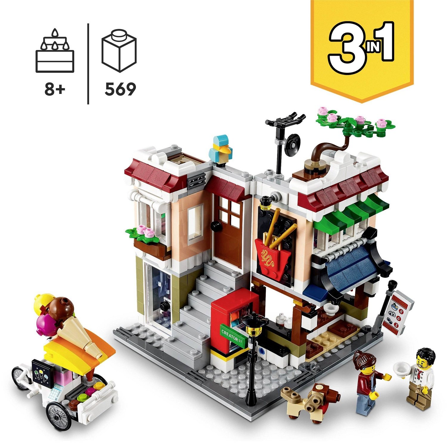 Конструктор LEGO Creator Магазин локшини в центрі міста, 569 деталь (31131) - фото 5