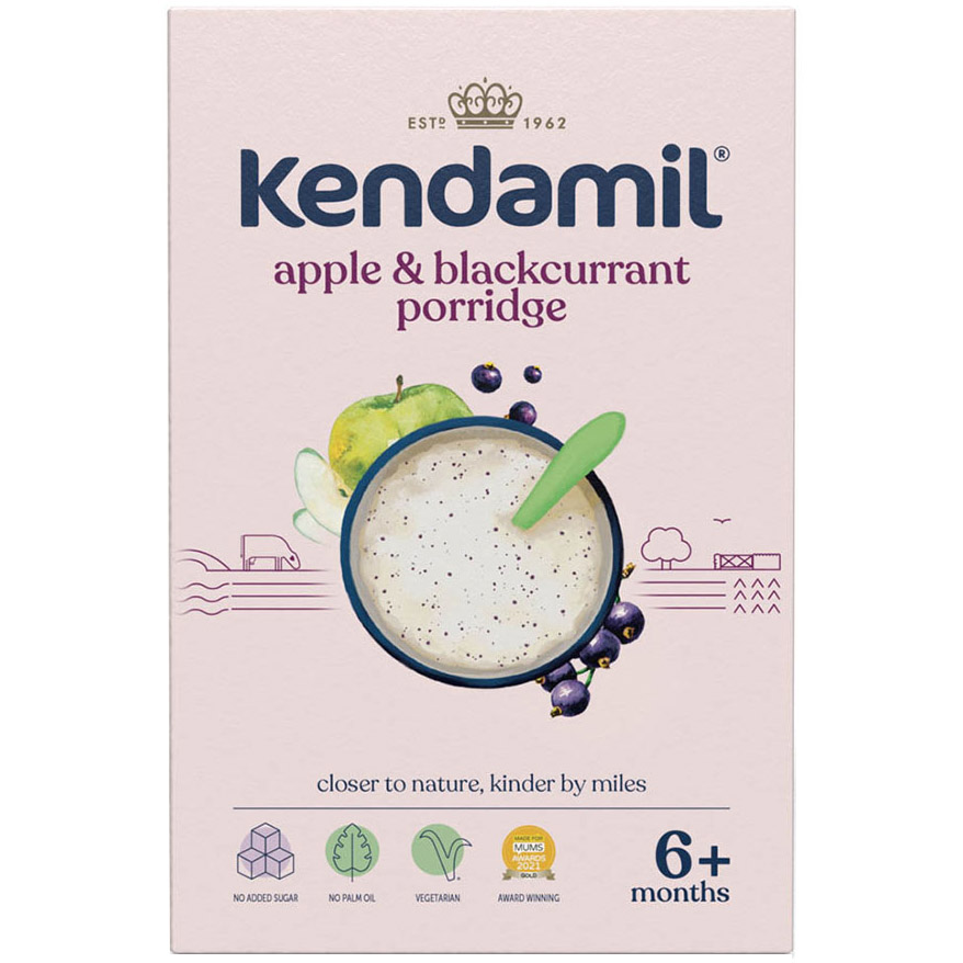 Молочная каша Kendamil с яблоком и черной смородиной 150 г (92000008) - фото 1