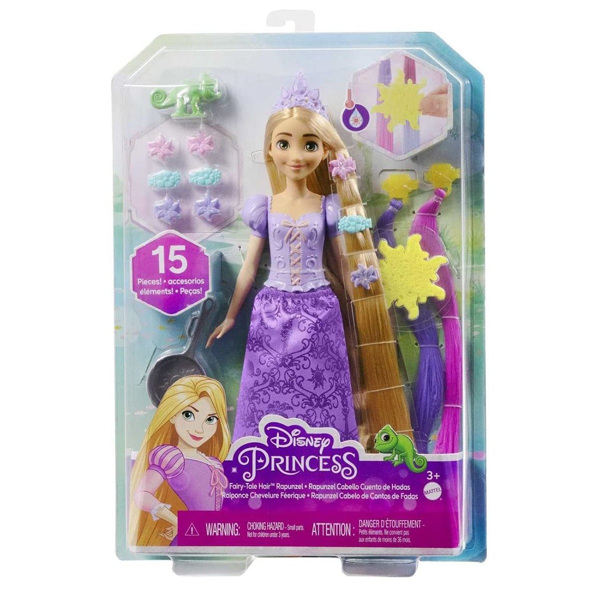 Ігровий набір з лялькою Disney Princess Рапунцель Фантастичні зачіски, 27 см (HLW18) - фото 8
