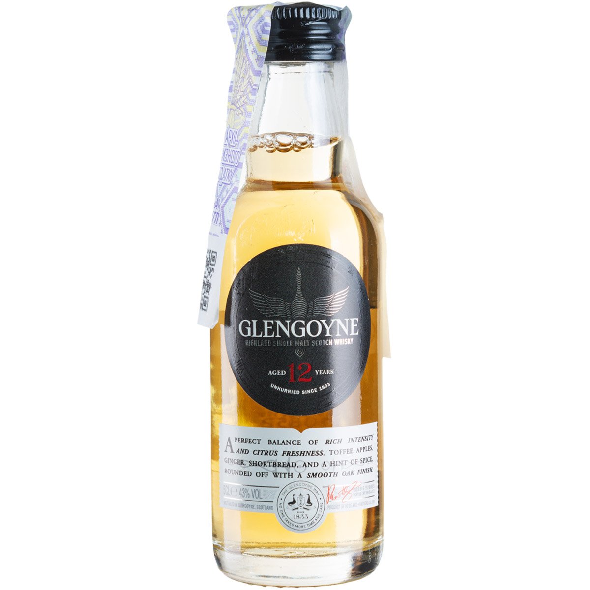 Виски Glengoyne 12yo Single Malt Scotch Whisky 43% 0.05 л - фото 1