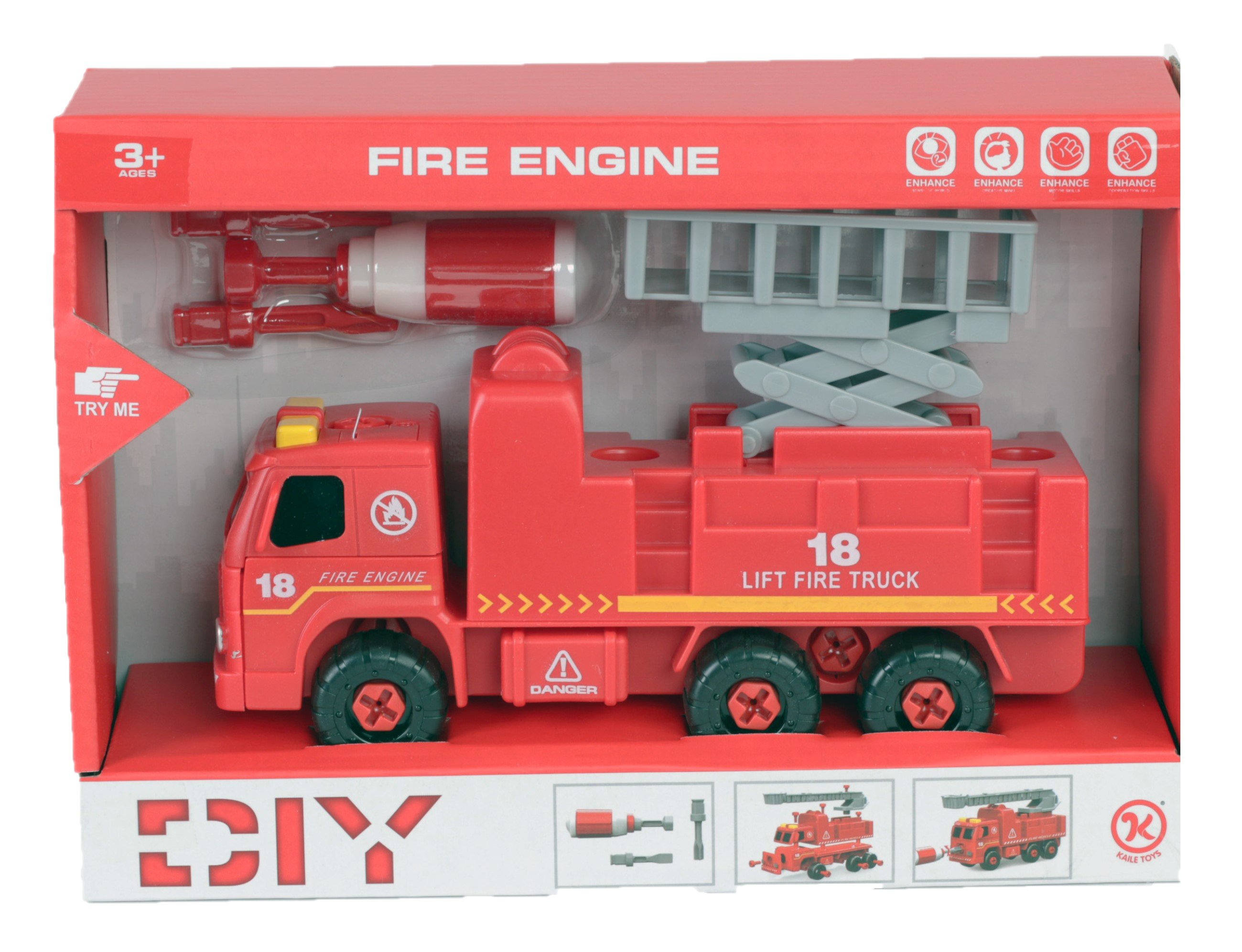Пожежна машина з витягом Kaile Toys, з викруткою (KL802-2) - фото 1