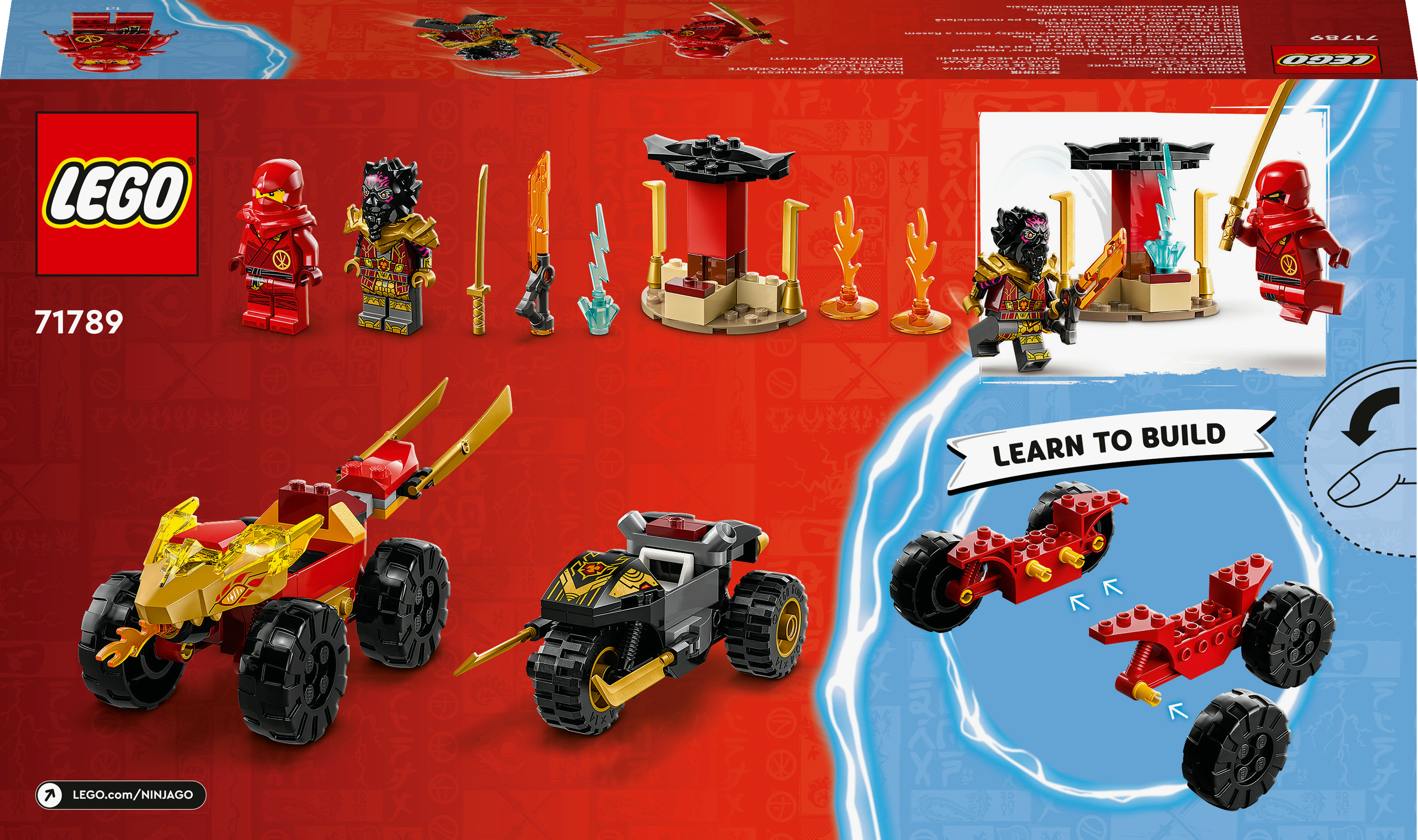 Конструктор LEGO Ninjago Автомобильная и байковая битва Кая и Раса, 103 детали (71789) - фото 9