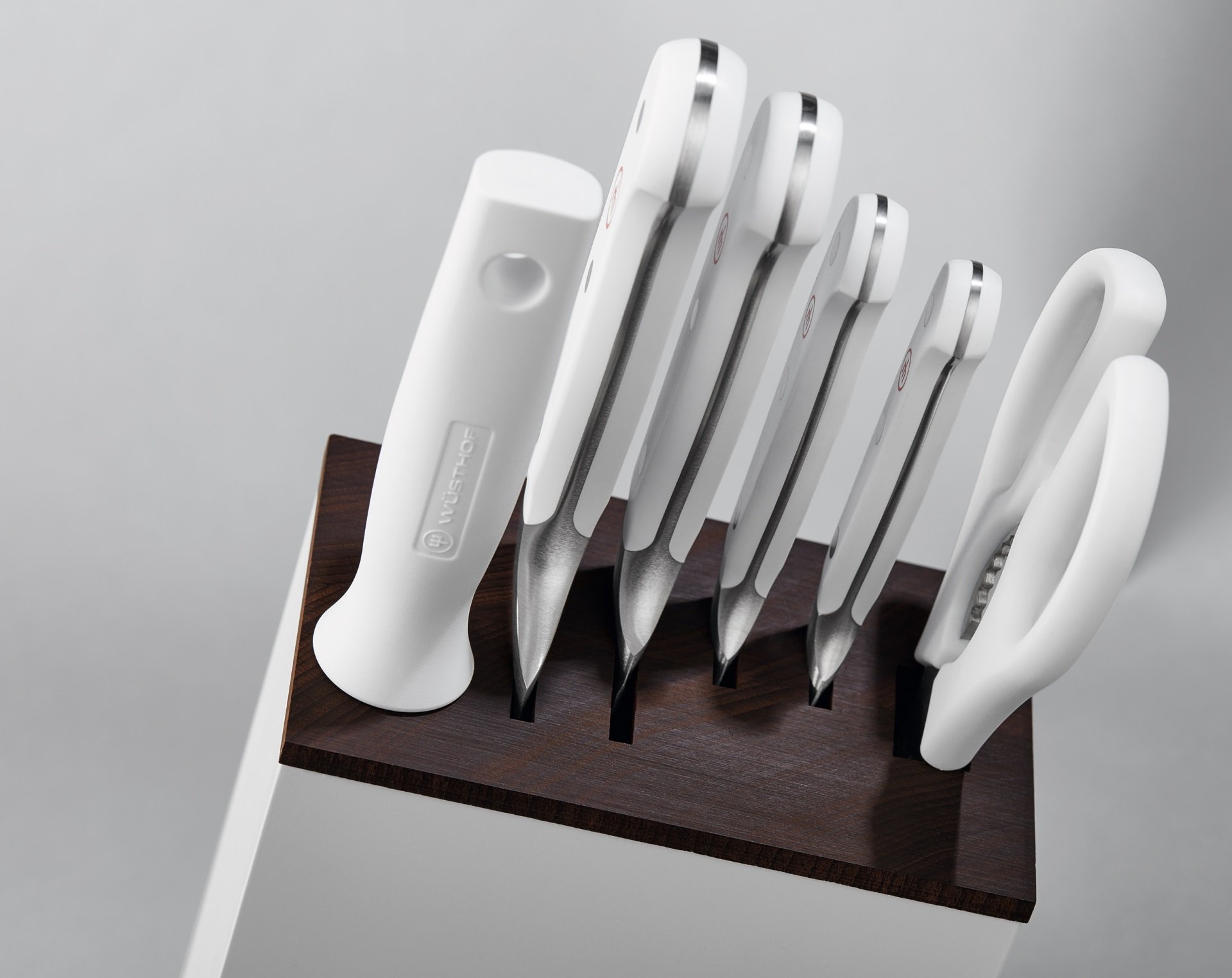 Блок с ножами, заточкой и ножницами кухонными Wuesthof Classic White, 7 предметов (1090270601) - фото 9