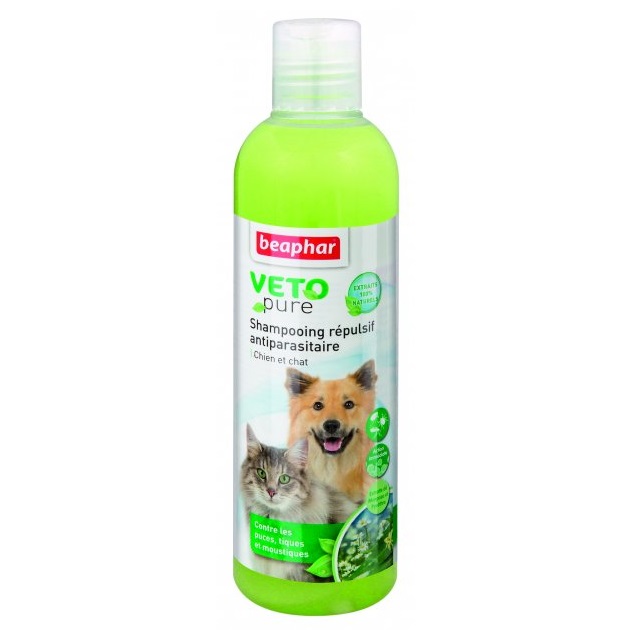 Шампунь для кошек и собак Beaphar Bio Shampoo Veto pure от блох с натуральными маслами, 250 мл (15711) - фото 1