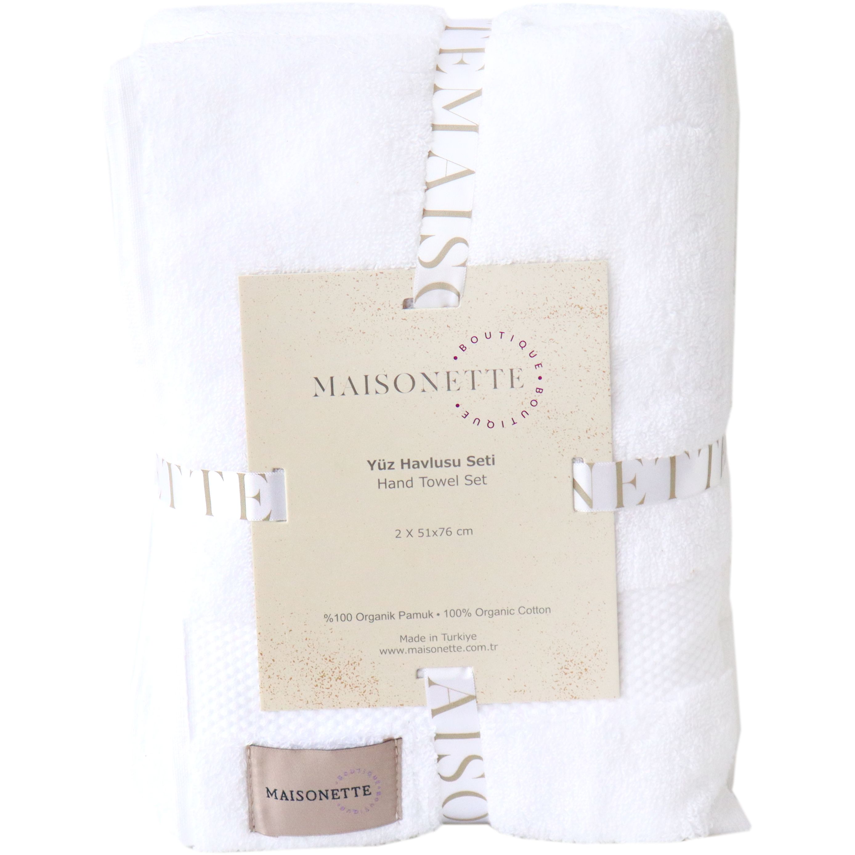 Набор полотенец Maisonette Elegance 76x51 см 2 шт. белый (40412) - фото 2