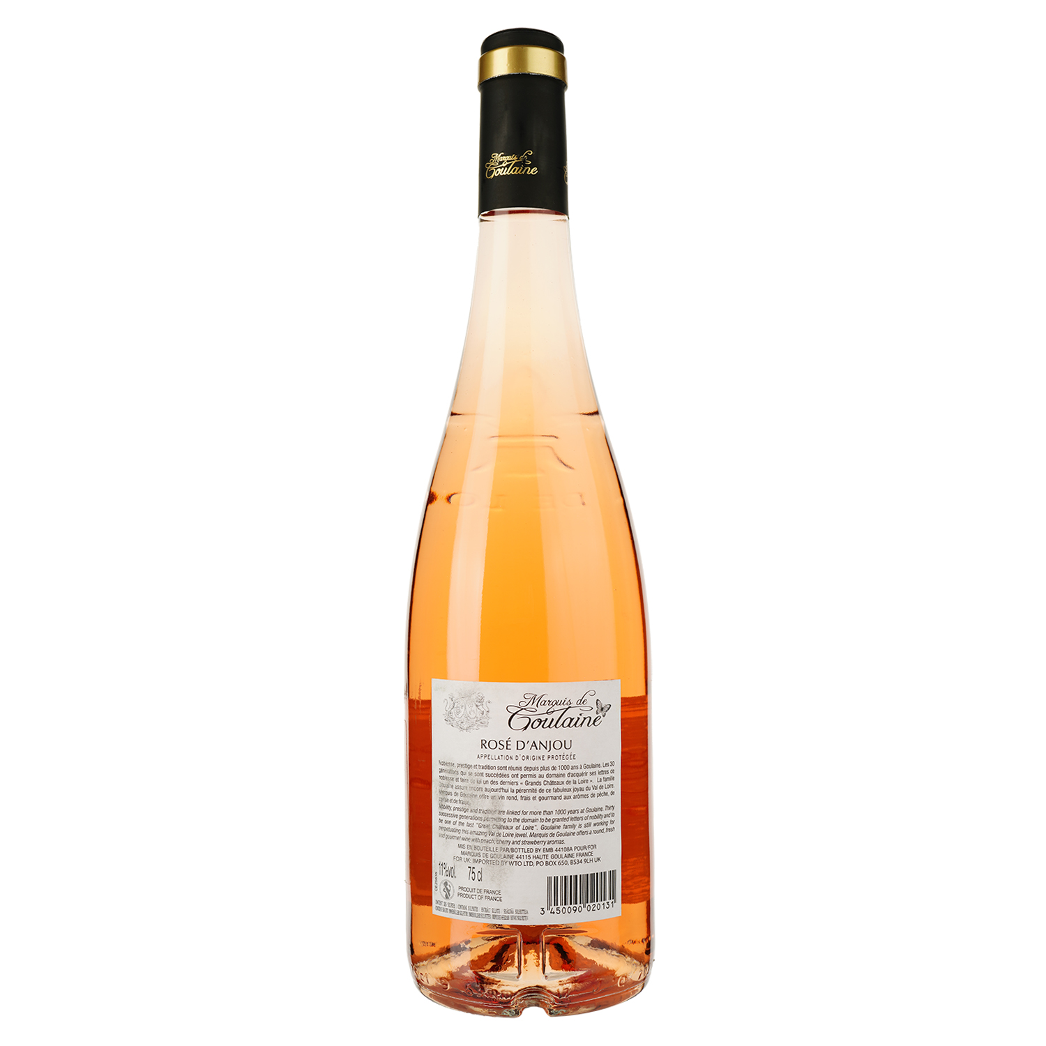 Вино Marquis de Goulaine Rose D'Anjou, розовое, полусухое, 11,5%, 0,75 л - фото 2