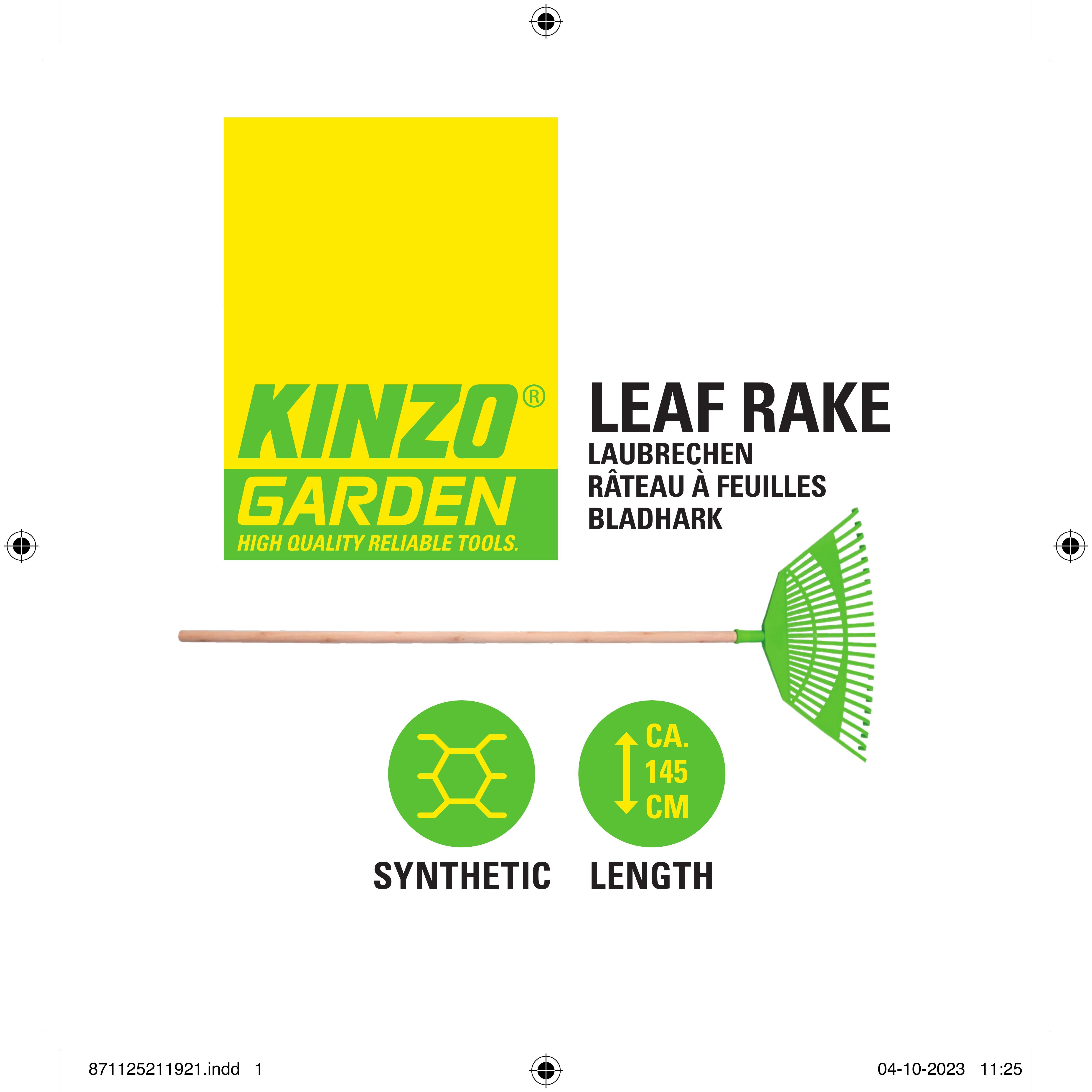 Граблі Kinzo Garden віялові 145 см зелені - фото 3