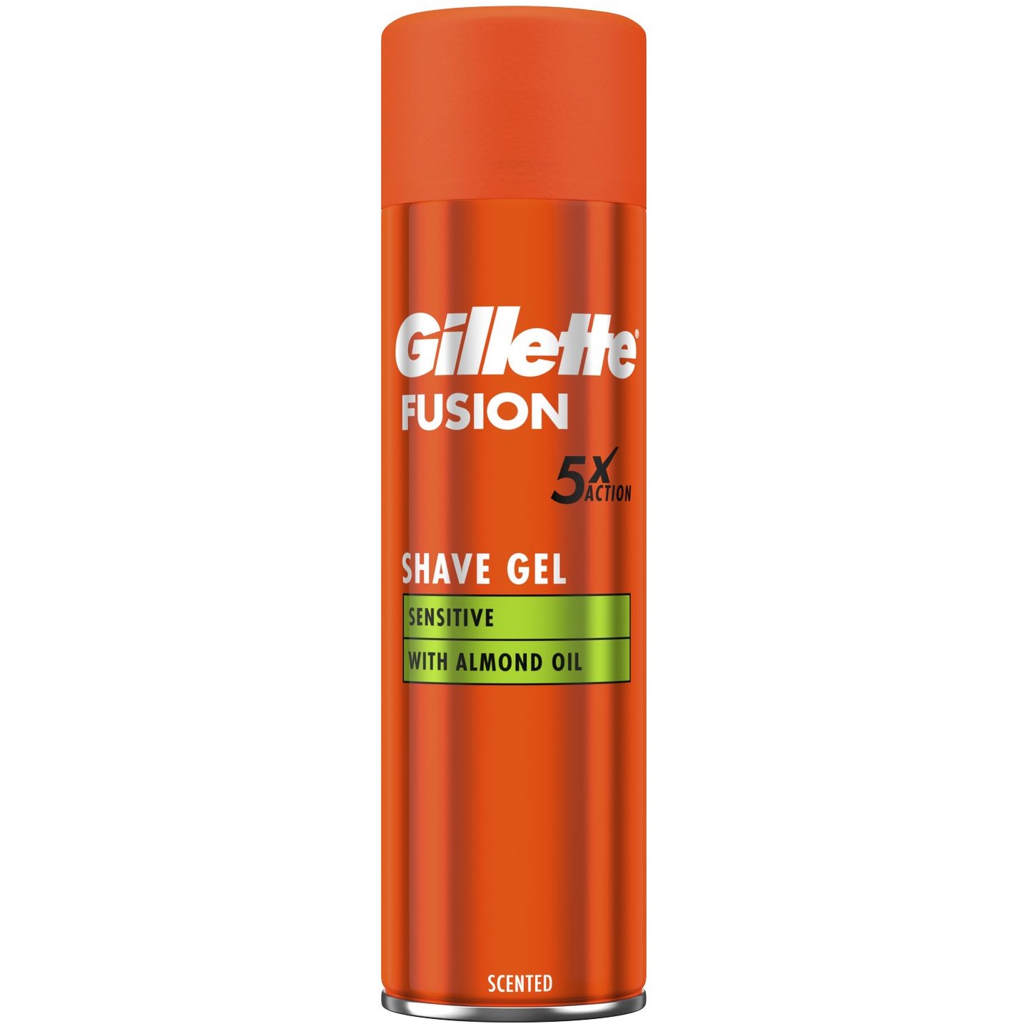 Гель для бритья Gillette Fusion для чувствительной кожи с миндальным маслом 200 мл - фото 1