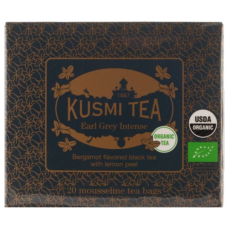 Чай чорний Kusmi Tea Earl Grey Intense 2 органічний, 20 пакетиків - фото 1