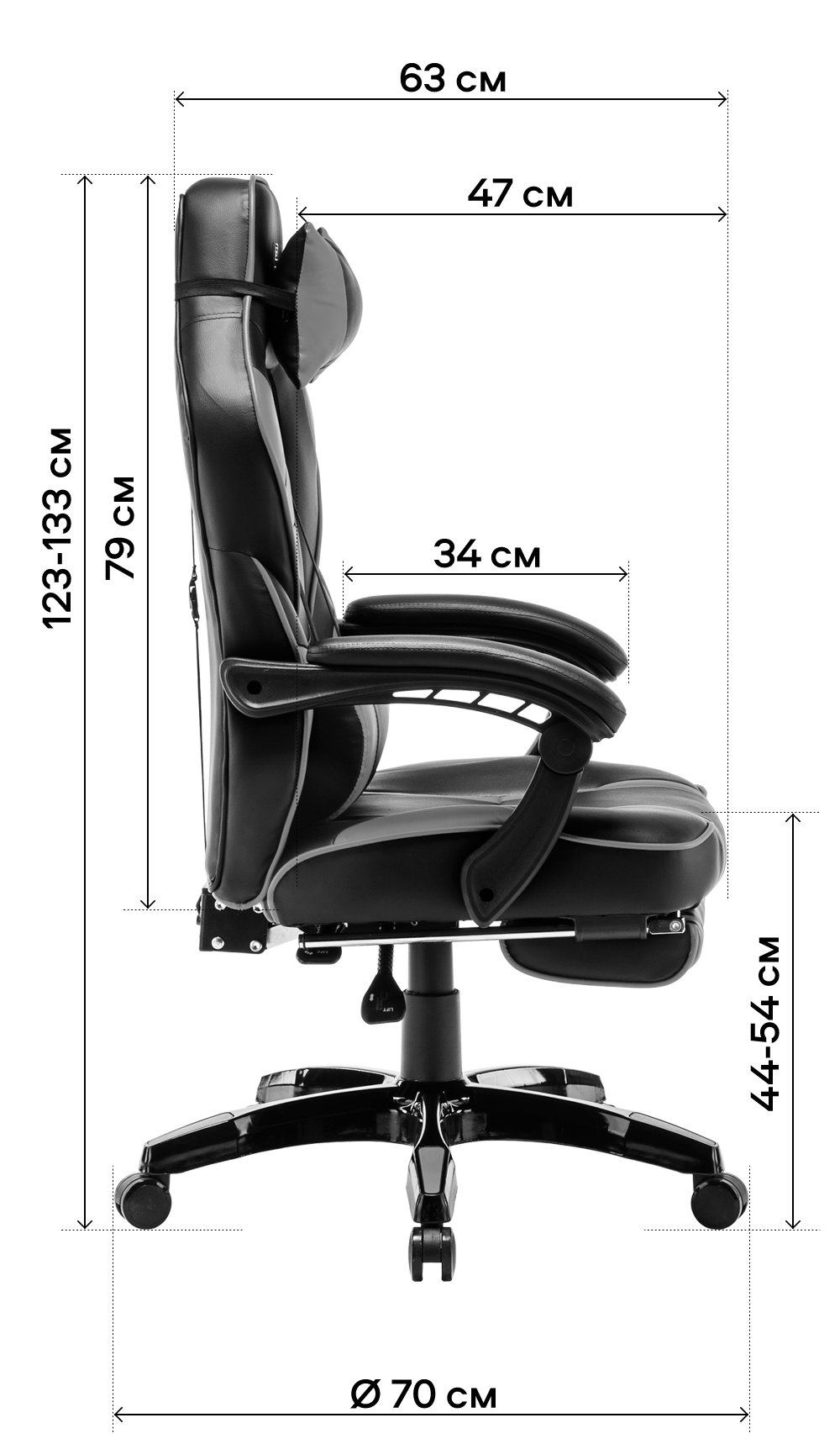 Геймерське крісло GT Racer сіре з чорним (X-2749-1 Fabric Gray/Black Suede) - фото 12