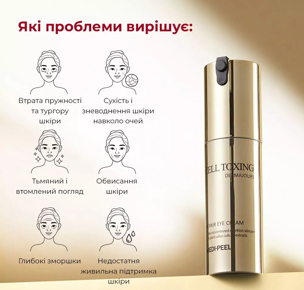 Крем для век Medi-Peel Cell Toxing Dermajours Repair Eye Cream укрепляющий со стволовыми клетками 30 мл - фото 5