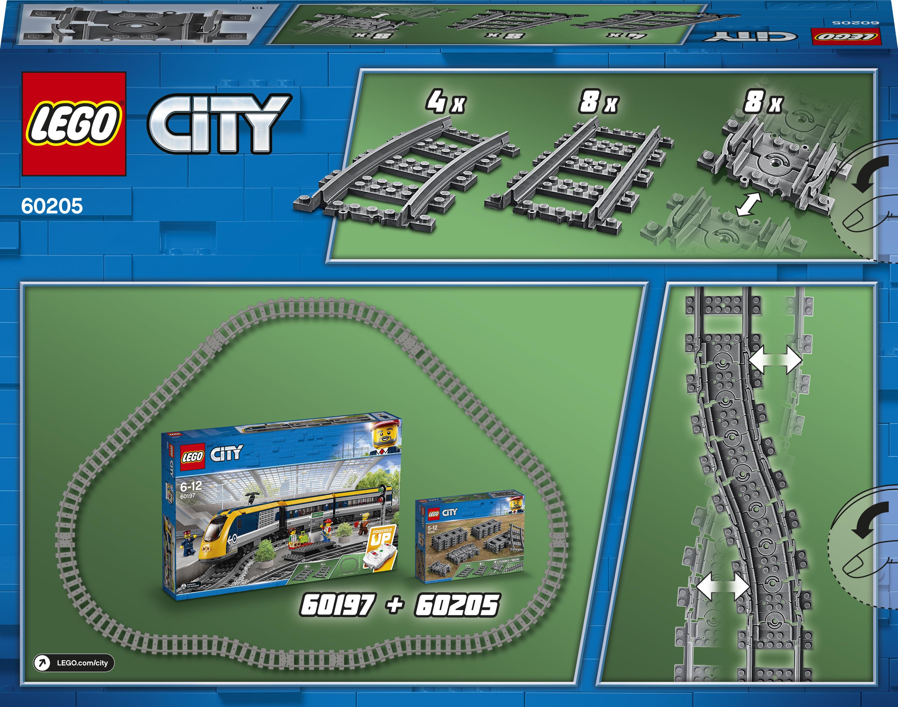 Конструктор LEGO City Рейки, 20 деталей (60205) - фото 6