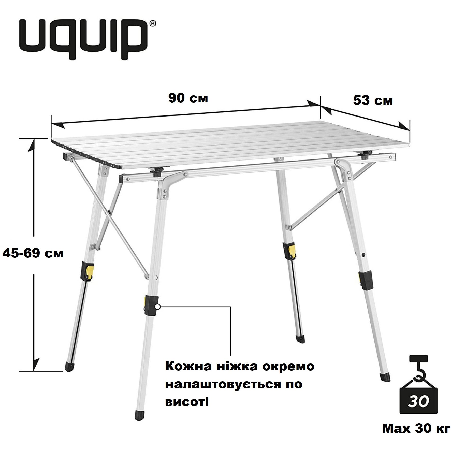Стол Uquip Variety M серый (244112) - фото 6