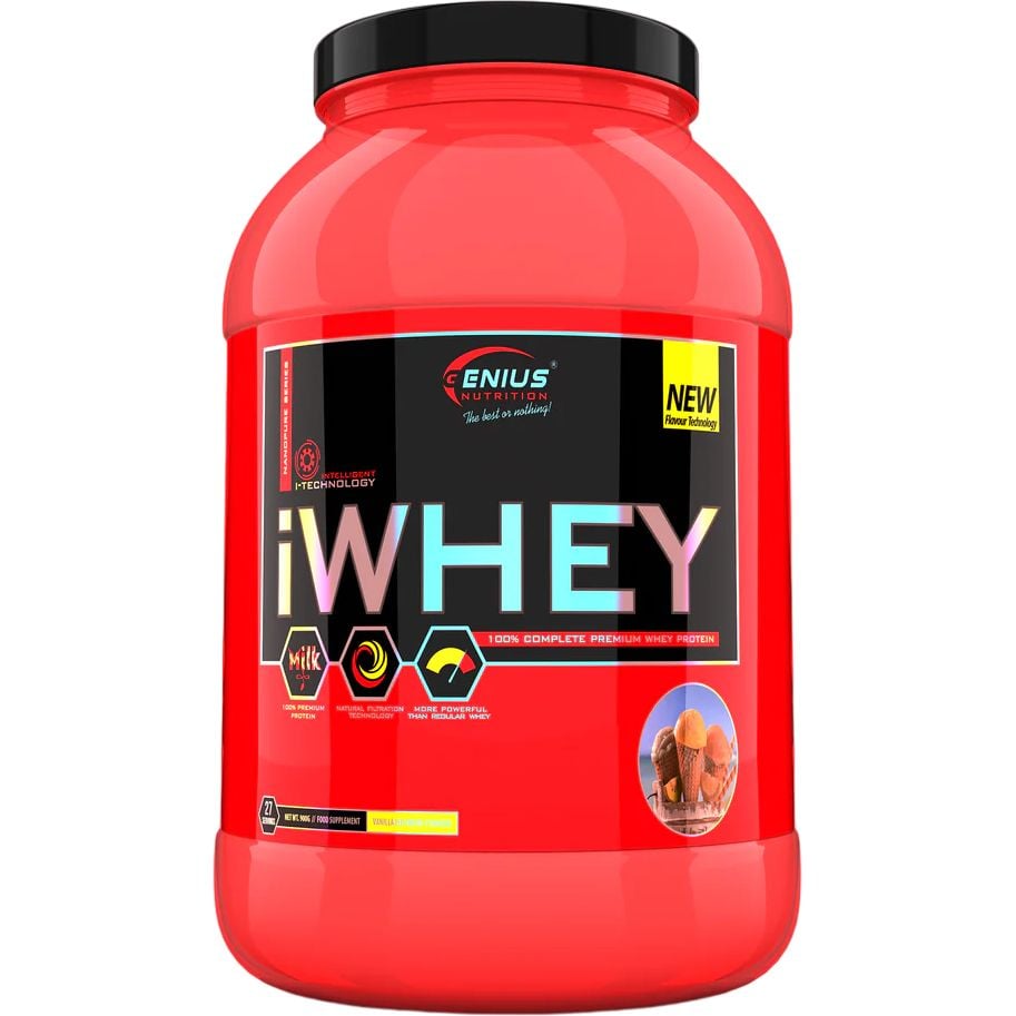 Протеин Genius Nutrition iWhey Vanilla Ice Cream 900 г - фото 1