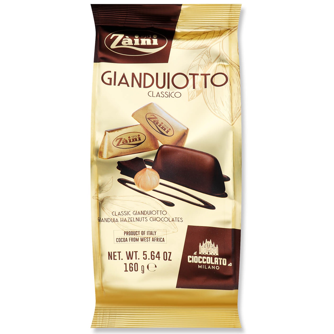 Конфеты шоколадные Zaini Gianduiotto с фундуком, 160 г (825373) - фото 1