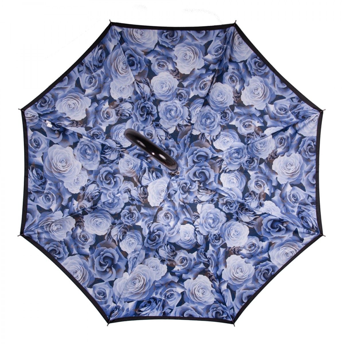 Жіноча парасолька-палиця напівавтомат Fulton 94 см чорна - фото 2