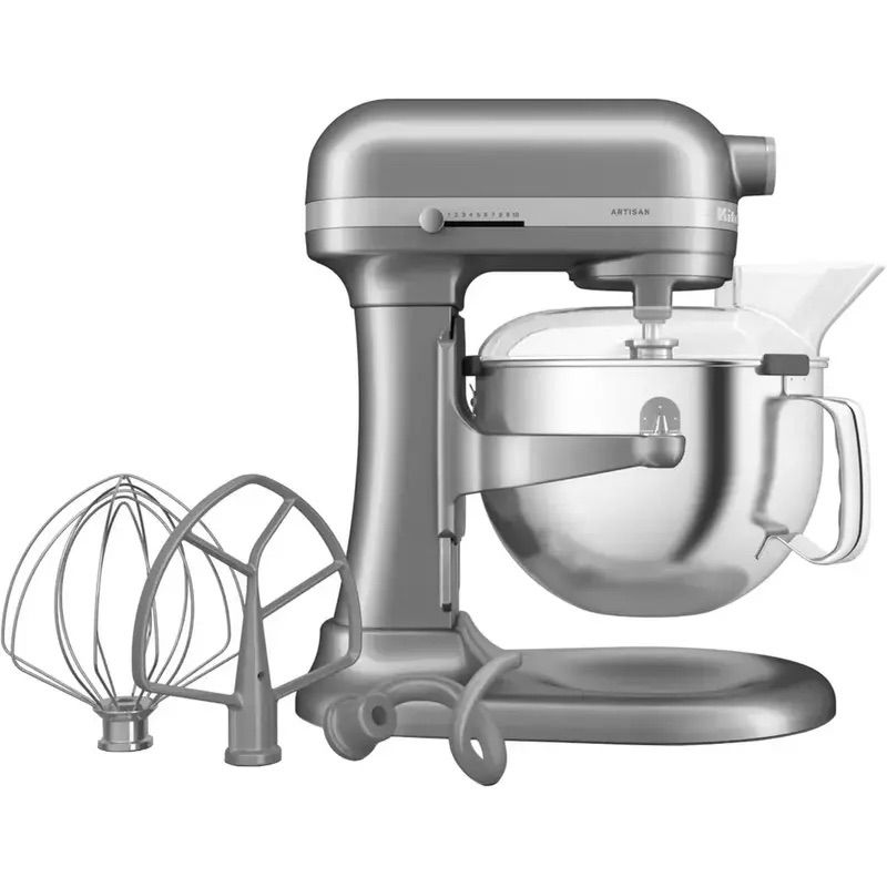 Планетарный миксер KitchenAid Artisan с подъемной чашей 5.6 л серебристый (5KSM60SPXECU) - фото 5