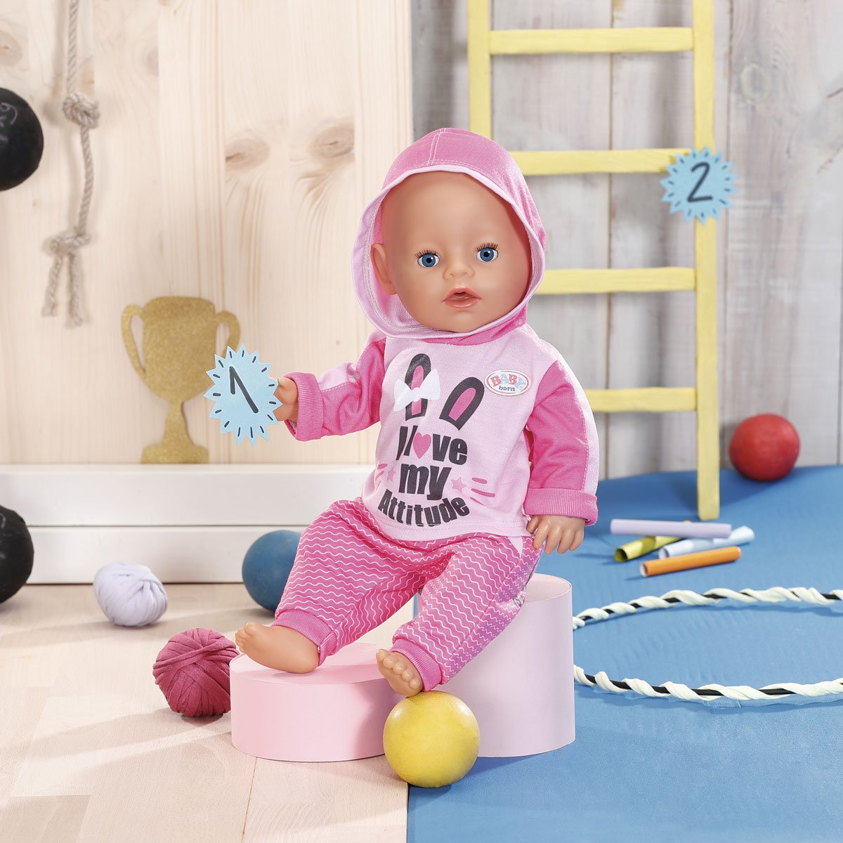 Набор одежды для куклы Baby Born Спортивный костюм розовый (830109-1) - фото 5