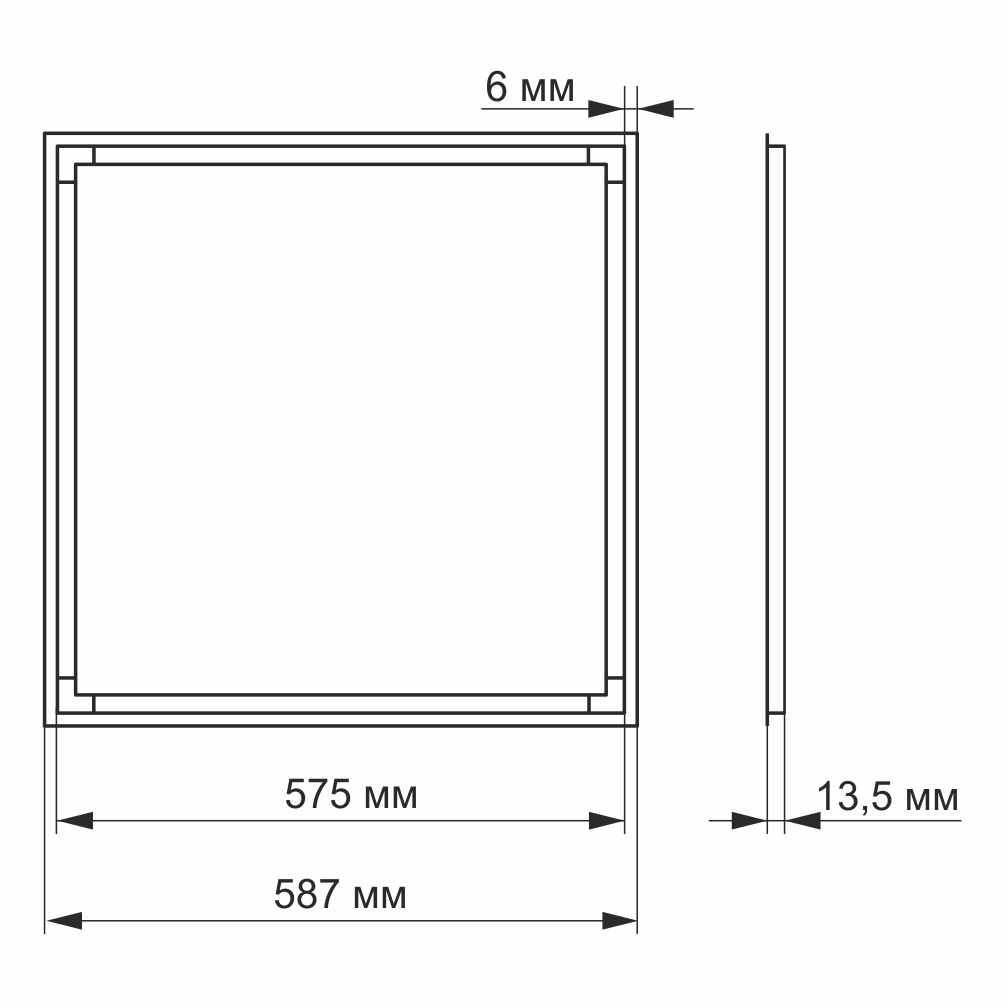 LED панель Videx Art 40W 5000K (VL-PA405W) - фото 3