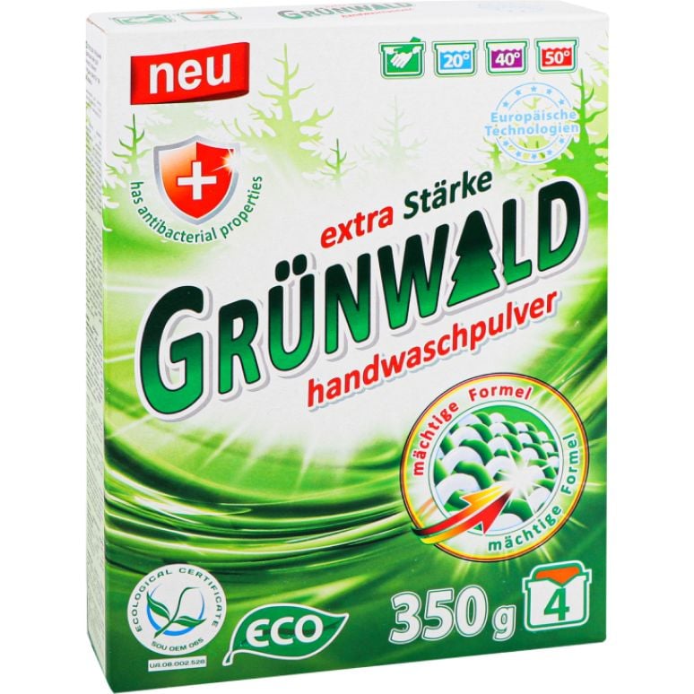 Пральний порошок Grunwald Гірська Свіжість для ручного прання, 350 г - фото 1