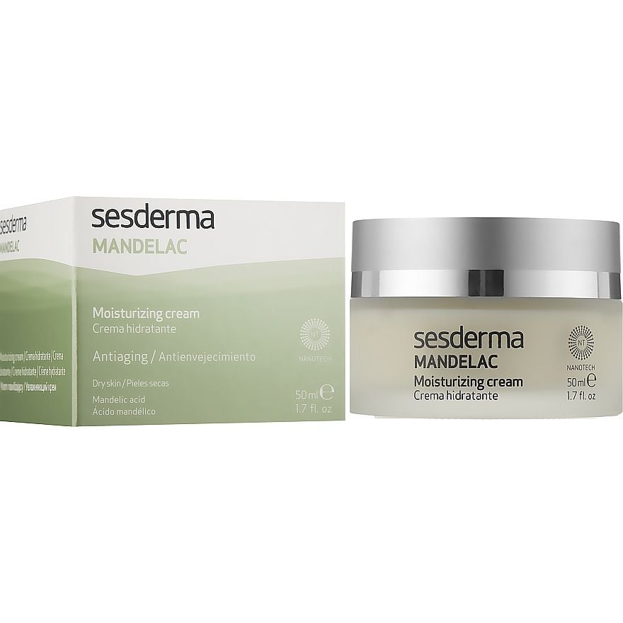 Увлажняющий крем для лица Sesderma Mandelac Moisturizing Cream, с миндальной кислотой, 50 мл - фото 1