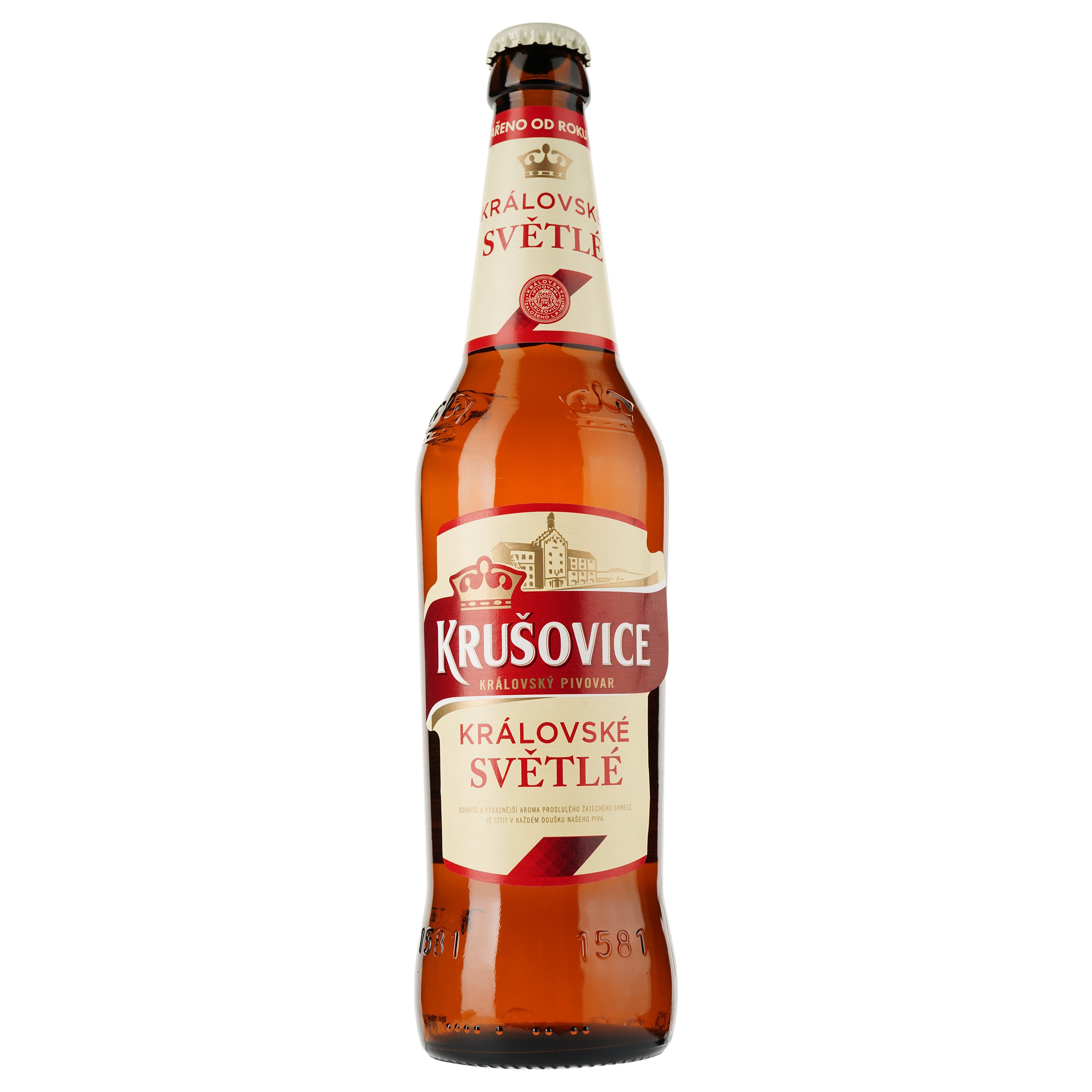 Пиво Krusovice, светлое, фильтрованное, 4,2%, 0,5 л (714651) - фото 1