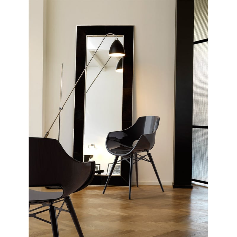 Кресло Papatya Opal-Wox, рама лакированный бук венге, прозрачно-черный (299602) - фото 2