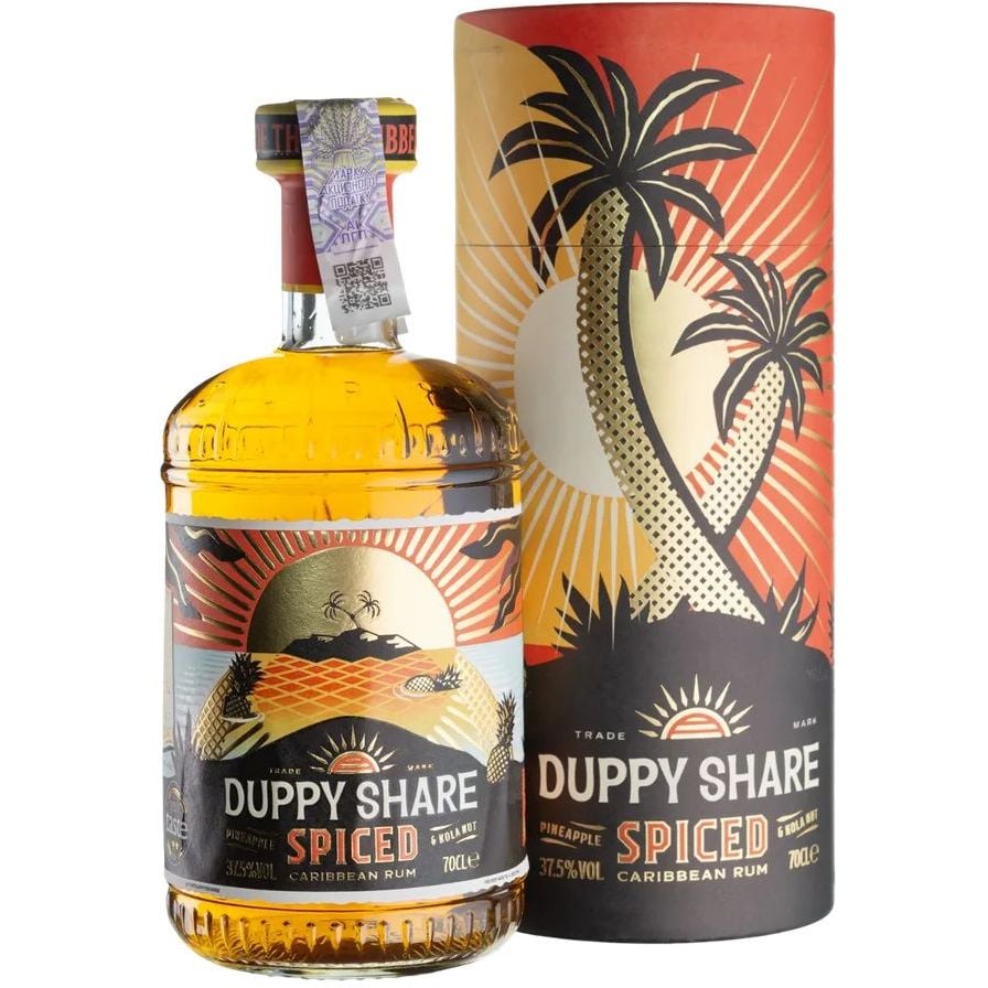 Ром The Duppy Share Spiced Rum 37.5% 0.7 л в тубусе - фото 1