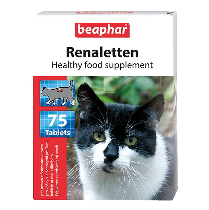 Фото - Корм для кошек Beaphar Ласощі вітамінізовані  Renaletten для котів із проблемами нирок, 75 