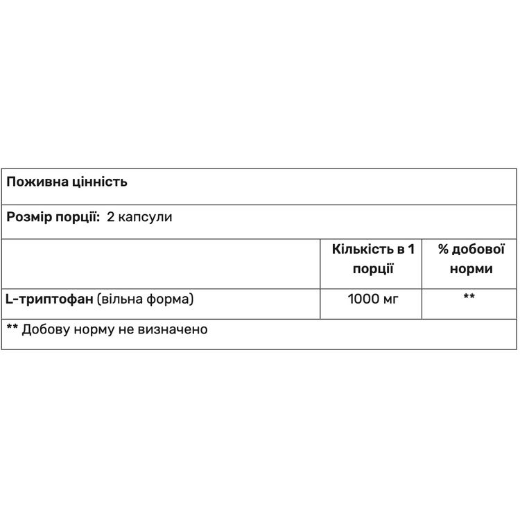 Амінокислота L-Триптофан Haya Labs L-Tryptophan 500 мг 60 капсул - фото 2