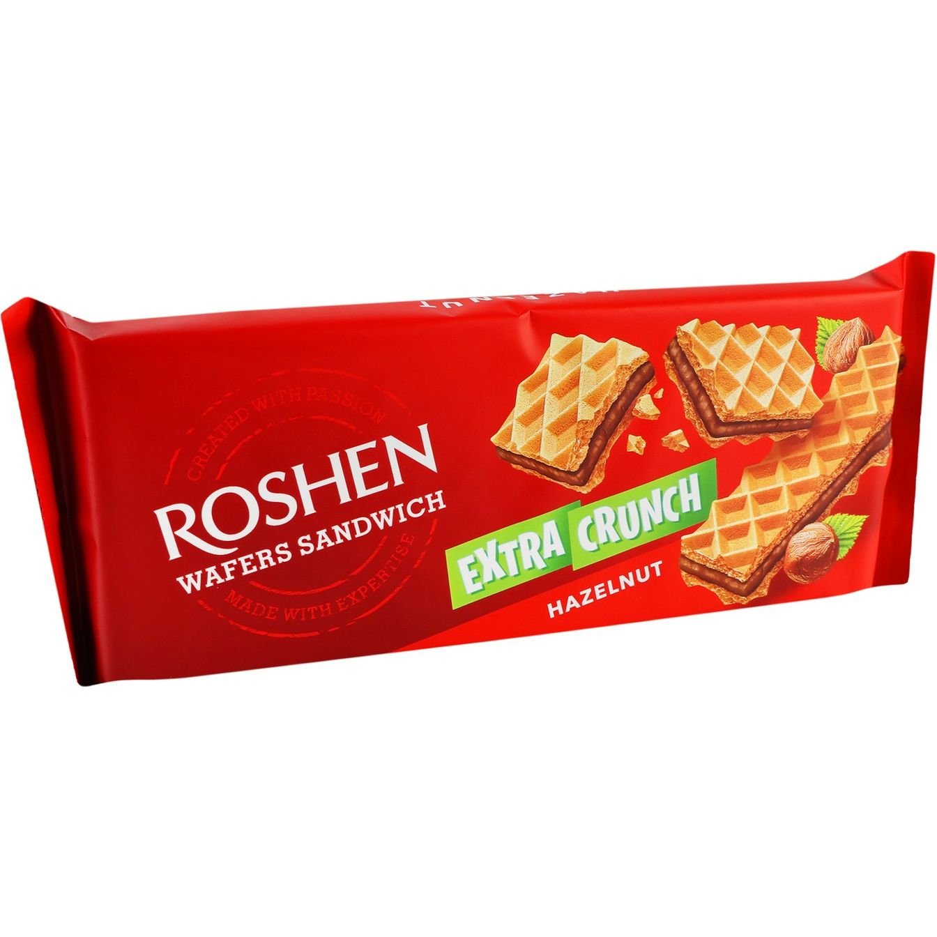 Вафлі Roshen Wafers Sandwich Extra Crunch Hazelnut 142 г (918370) - фото 3
