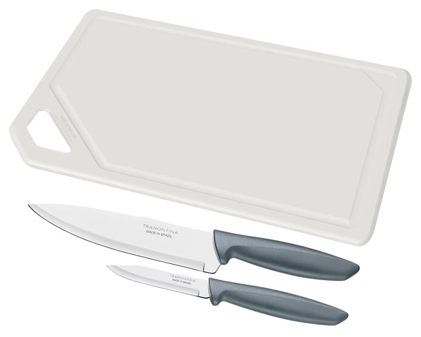 Набор ножей Tramontina Plenus Grey, 3 предмета (6366870) - фото 2