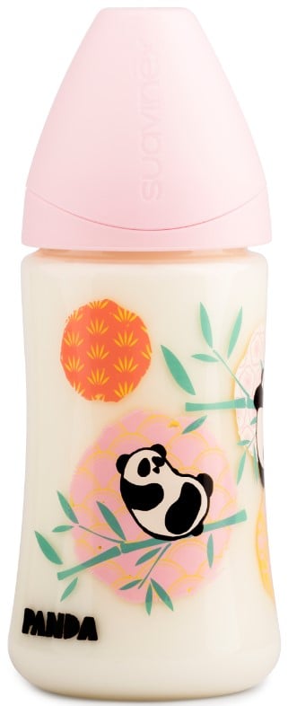 Бутылочка для кормления Suavinex Истории панды, 270 мл, розовый (303977) - фото 1